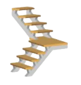Escalera en L (90º)