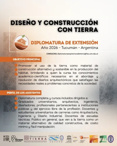 DISEÑO Y CONSTRUCCIÓN CON TIERRA – Diplomatura de Extensión