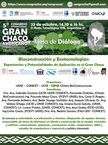 MESA DE DIALOGO | BIOCOSTRUCCIÓN Y ECOTECNOLOGÍAS